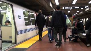 SFO Airport Train Arriving at 24th St Mission BART HD [upl. by Aivata172]