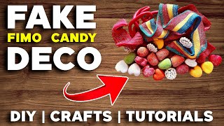 How to make CANDY with FIMO soft  Easy polymer clay DIY crafts tutorial [upl. by Millhon246]