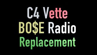 C4 Vette BOE Radio ReplacementUpgrade [upl. by Neiluj]