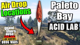 Acid Air Drop Supplies Locations  Paleto Bay Acid Lab Resupply Mission GTA 5 ONLINE [upl. by Zephan]