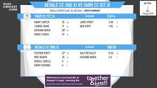 Bedale CC 2nd XI v Yarm CC 1st XI [upl. by Aehsrop]