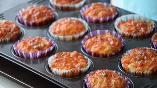 Des muffins salés façon pizza [upl. by Hayilaa]