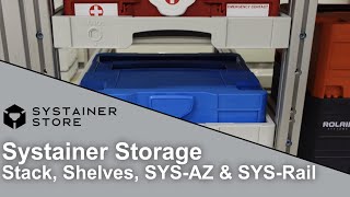 Systainer Storage Options  Stacking Shelves SYSAZ amp SYSRail [upl. by Leverett]