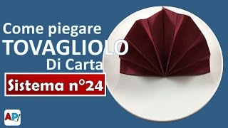 Come piegare tovagliolo di carta a forma di ventaglio  Tovaglioli portaposate fai da te [upl. by Irabaj]