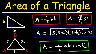 Area of a Triangle Given 3 Sides Herons Formula [upl. by Minabe]