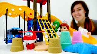 Guardería Infantil Tayo Pj Masks y Play Doh cena Videos divertidos [upl. by Chris]