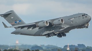 The FASTEST BOEING C17 TAKEOFF I have ever FILMED 4K [upl. by Cyrillus]