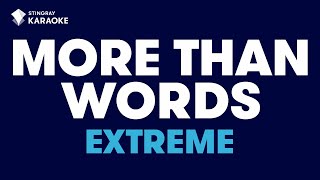 Extreme  More Than Words Karaoke with Lyrics [upl. by Socin]