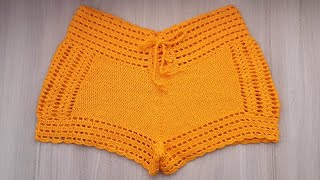 Short Tejido a Crochet paso a paso video completo [upl. by Adnaram]