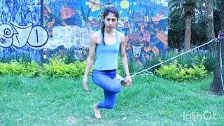 SLACKLINE Tutorial en español  Postura Paloma [upl. by Markos958]