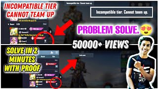 incompatible tier cannot team up pubg  incompatible tier cannot team up bgmi  invite problem [upl. by Ainsworth338]