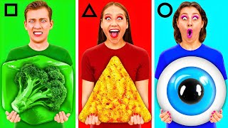 Geometric Shape Food Challenge  Funny Food Hacks by TeenChallenge [upl. by Eyde263]