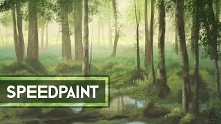 SPEEDPAINT  Челлендж фона  Тема 14 Болото [upl. by Sral73]