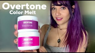 Attempting A Color Melt Using Overtone Purple for Brown Hair Review [upl. by Ahsytal]