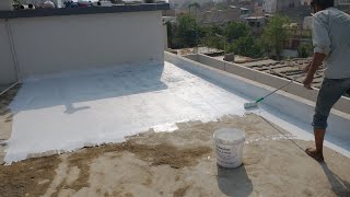 waterproofing Solution  Acrylic Elastomeric Polymer Waterproofing application Roof [upl. by Pears]