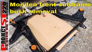 Ford Mondeo mk3 ST220 Front Subframe Poly Bush Install PT2 [upl. by Rolo954]