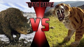 Woolly Rhinoceros vs Sabertooth Tiger [upl. by Norita]