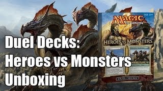 MtG  Duel Decks Heroes Vs Monsters Unboxing [upl. by Valera]