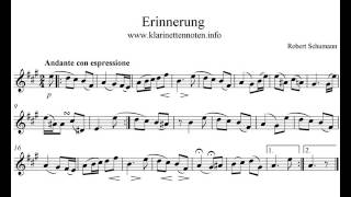 Play Clarinet  Erinnerung Robert Schumann [upl. by Zucker]