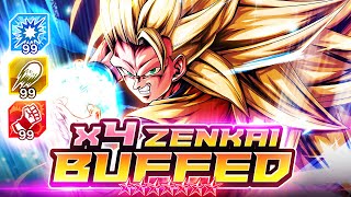 4x ZENKAI BUFFED FULLY ARTS BOOSTED 14 F2P SSJ3 GOKU YEAH  Dragon Ball Legends [upl. by Nally272]