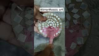 Mirror mosaic art 🪞diy mosaicart craft song love craftwithanushka ❤️♥️ [upl. by Intyre]