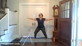 11624  Breath expansion with movement Gentle chairstanding yoga [upl. by Moitoso]