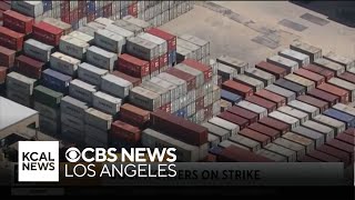 Port of LA dockworkers not joining strikes along East Coast [upl. by Airyk]