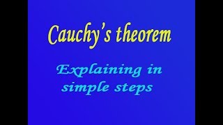 Statement amp Proof of Cauchys theorem by EASY MATHS EASY TRICKS [upl. by Carmencita150]