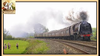 6233 Duchess of Sutherland at 75 mph through Devon The Great Britain XIV Day 9 30Apr22 [upl. by Sivatnod991]