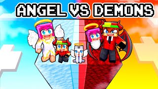 Having An ANGELDEMON FAMILY in Minecraft [upl. by Chemosh]