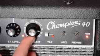 Fender Champion 40 effects [upl. by Ecnahoy413]