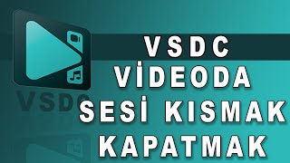 VSDC Free Video Editorda ses nasıl kapatılır [upl. by Labina927]