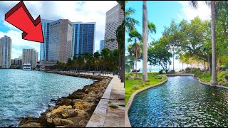 Bayfront Park Miami Florida Walking Tour [upl. by Neelie840]