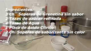 Receta de la Gelatina Transparente [upl. by Waddington28]