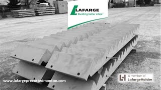 Precast concrete stairs production sequence by Lafarge Precast Edmonton [upl. by Aeslehs]