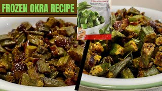 How to Cook Frozen Okra Indian Style I Frozen Okra Recipe I Peanut Masala Bhindi Fry [upl. by Aielam826]