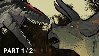 Carcharodontosaurus vs Triceratops  Animation Part 12 [upl. by Derfiniw]