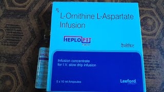 Heplofit Injection Review in Hindi L Ornithin L Aspartate Infusion [upl. by Goldie]