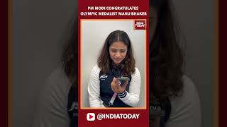 PM Modi Speaks To Paris Olympics Medalist Manu Bhaker Youve Made India Very Proud manubhaker [upl. by Bokaj]