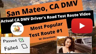 ACTUAL TEST ROUTE San Mateo DMV Driver 1 Behind The Wheel Driving Training Adult Education Course [upl. by Hermy687]