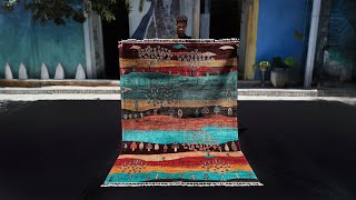 5×7 Landscape Gabbeh Rug – A HandKnotted Masterpiece from Sheberghan Afghanistan [upl. by Nohsed943]