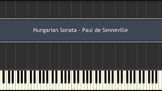 Hungarian Sonata  Richard Clayderman Paul de Senneville Piano Tutorial [upl. by Galang]