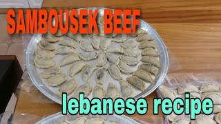 HOW TO MAKE SAMBOUSEK BEEF lebanese recipe complete with dough [upl. by Anaira995]