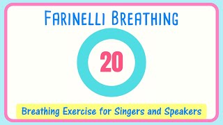 Farinelli Breathing Exercise for Singers  20 Second  Breath Management [upl. by Agnola]