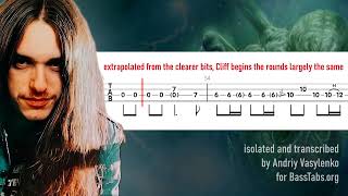 Metallica The Call of Ktulu ORIGINAL BASS ISOLATED kinda  TABS [upl. by Atinomar332]