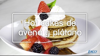 Hot Cakes con avena y plátano [upl. by Ninon]