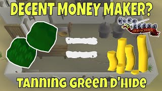 TANNING Green Dragonhide For 1 Hour  OSRS Money Making [upl. by Irrehs388]