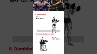 Top 10 Most Effective Bicep workout 💪 workout fitness bicepsworkout [upl. by Ahtoelc]