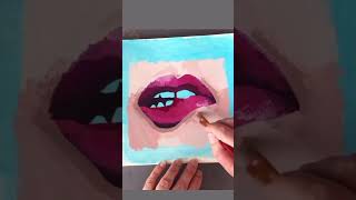 Mouth gouache painting shorts [upl. by Hajile]