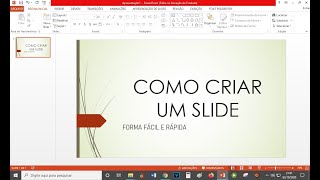 COMO FAZER UM SLIDE NO POWER POINT ATUAL [upl. by Abeu]